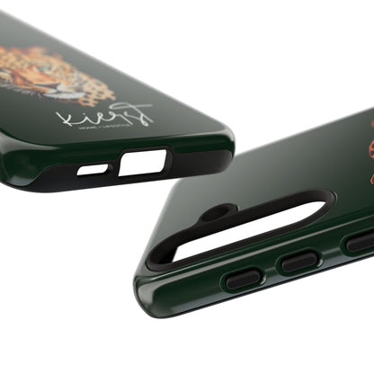 Leopard Head on Signature Midnight Pine Samsung Galaxy Case
