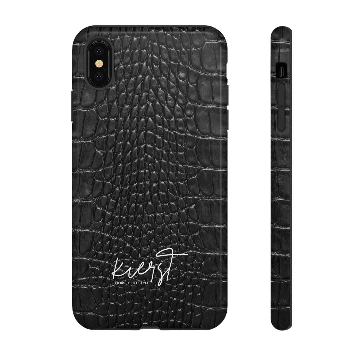 Black Alligator Print iPhone Case
