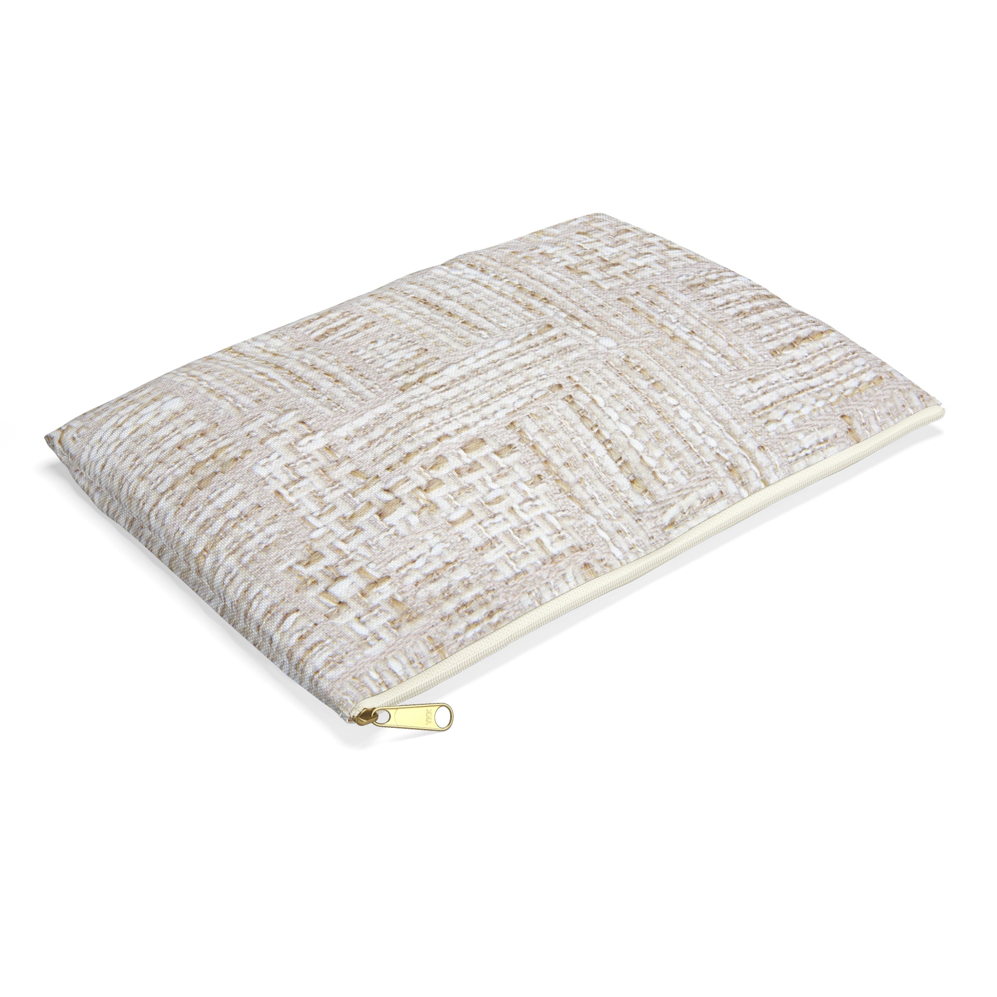Cream + Gold Tweed Print Accessory Pouch – kierst - home + lifestyle