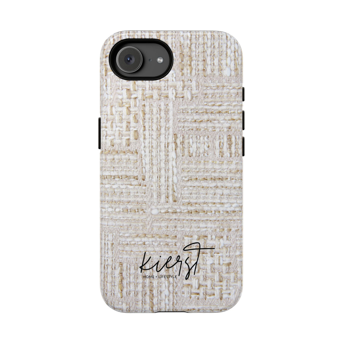 Cream + Gold Tweed Print iPhone Case