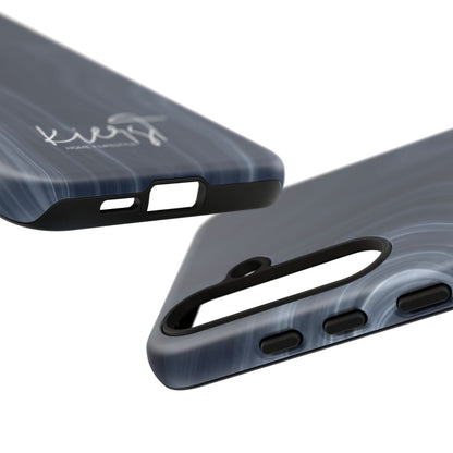 Navy Marble Samsung Galaxy Phone Case