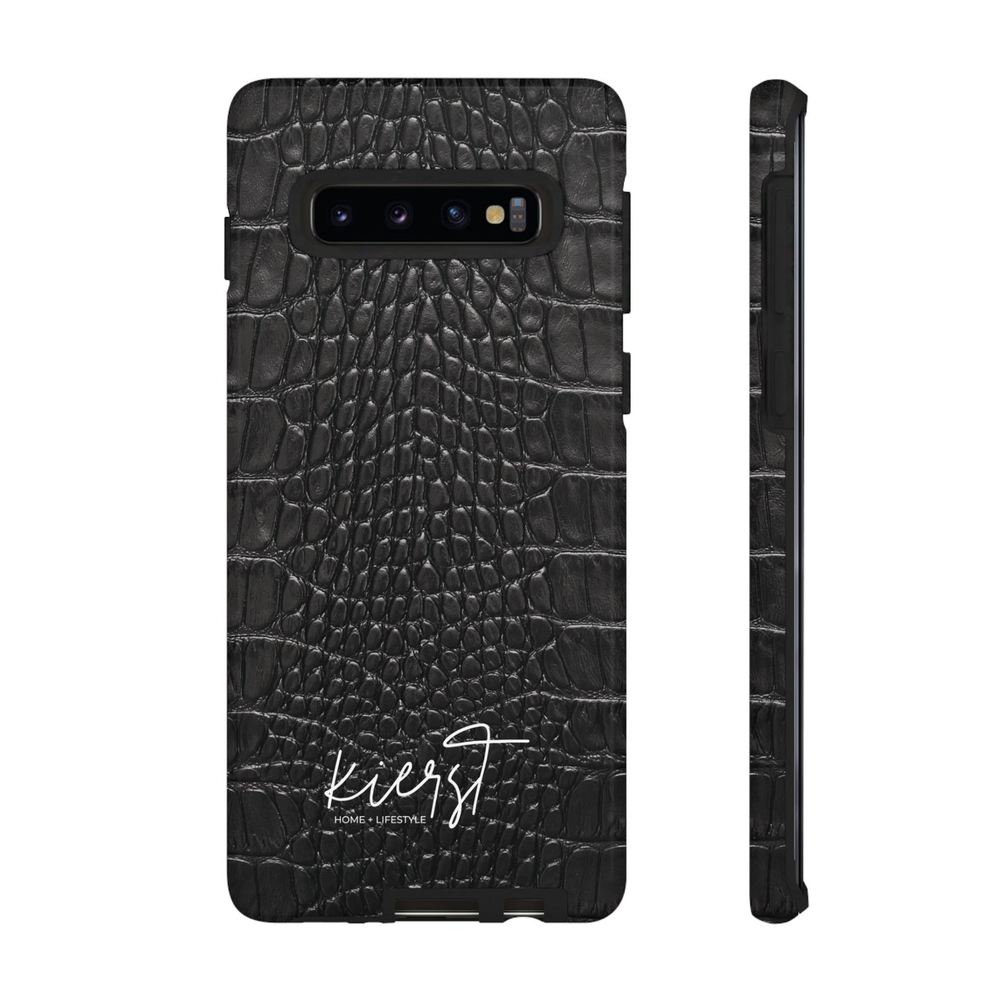 Black Alligator Print Samsung Galaxy Phone Case