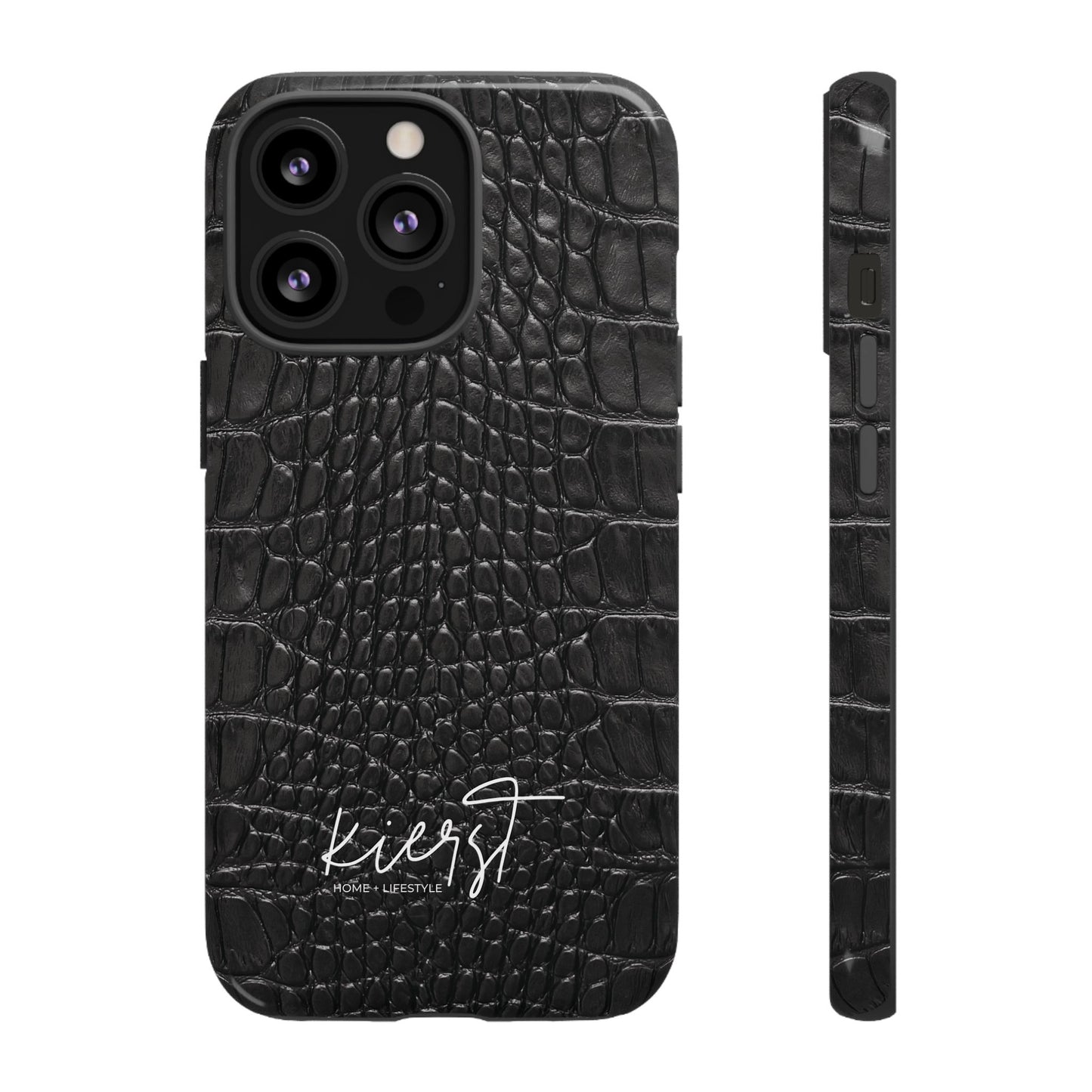 Black Alligator Print iPhone Case