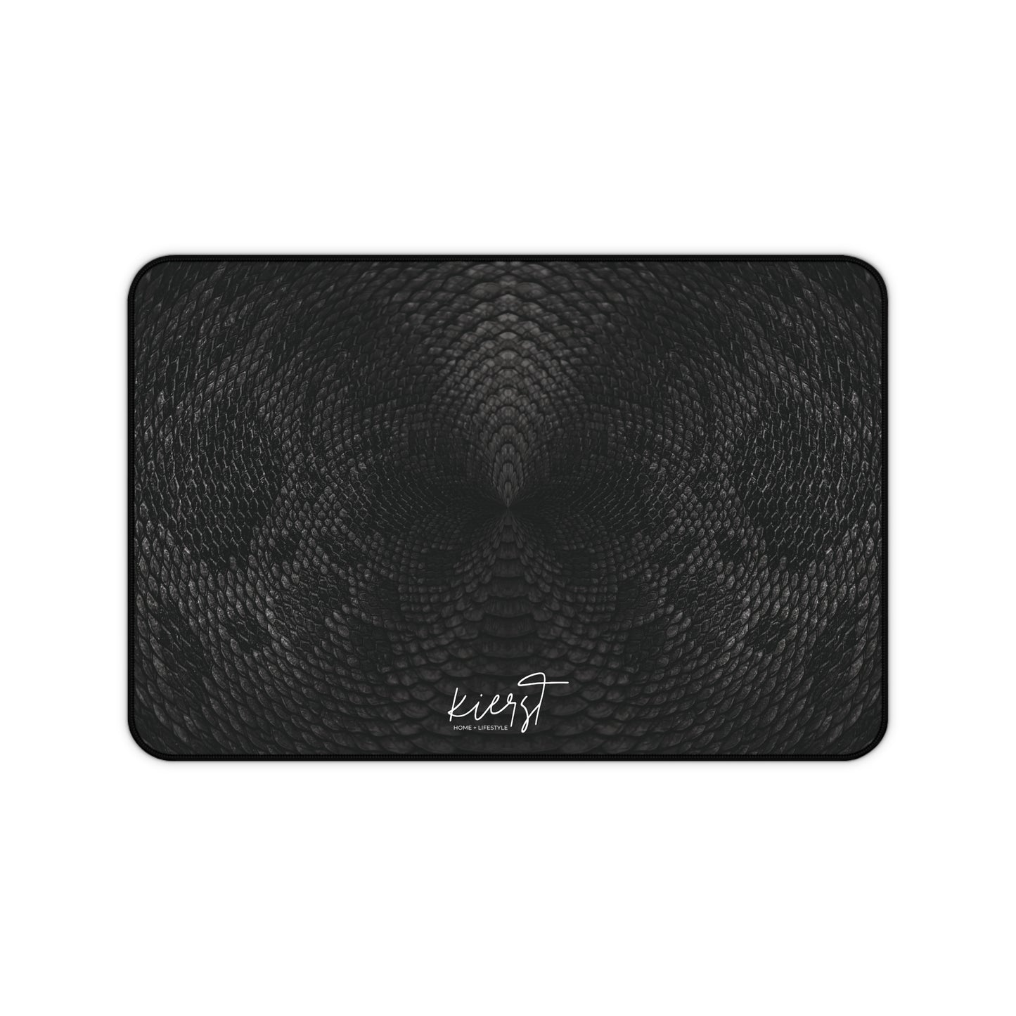 Black + Grey Snake Print Desk Mat