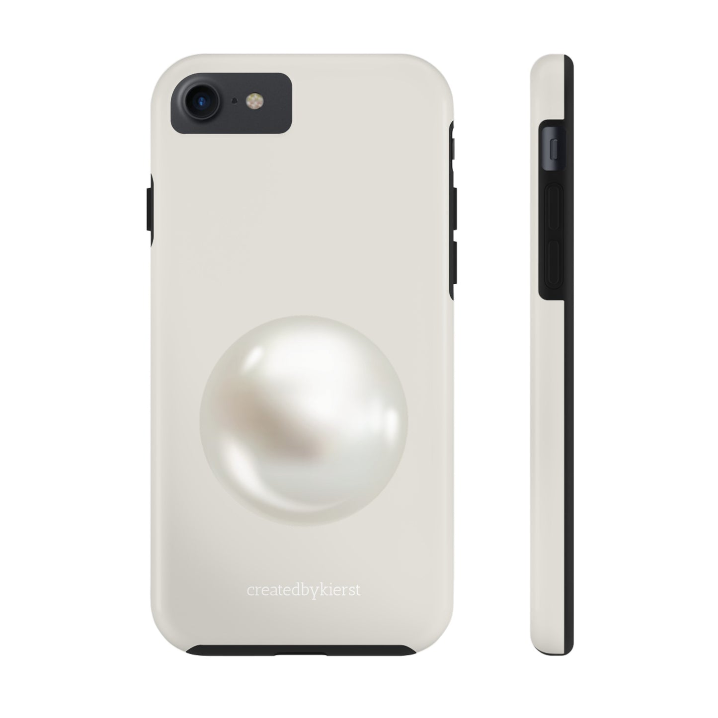 Single Pearl on Beige iPhone Case