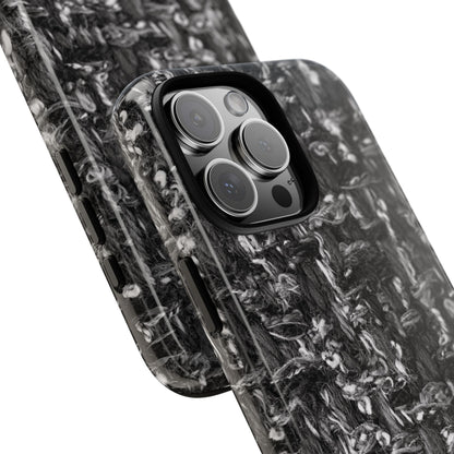 Grey Tweed Print iPhone Case