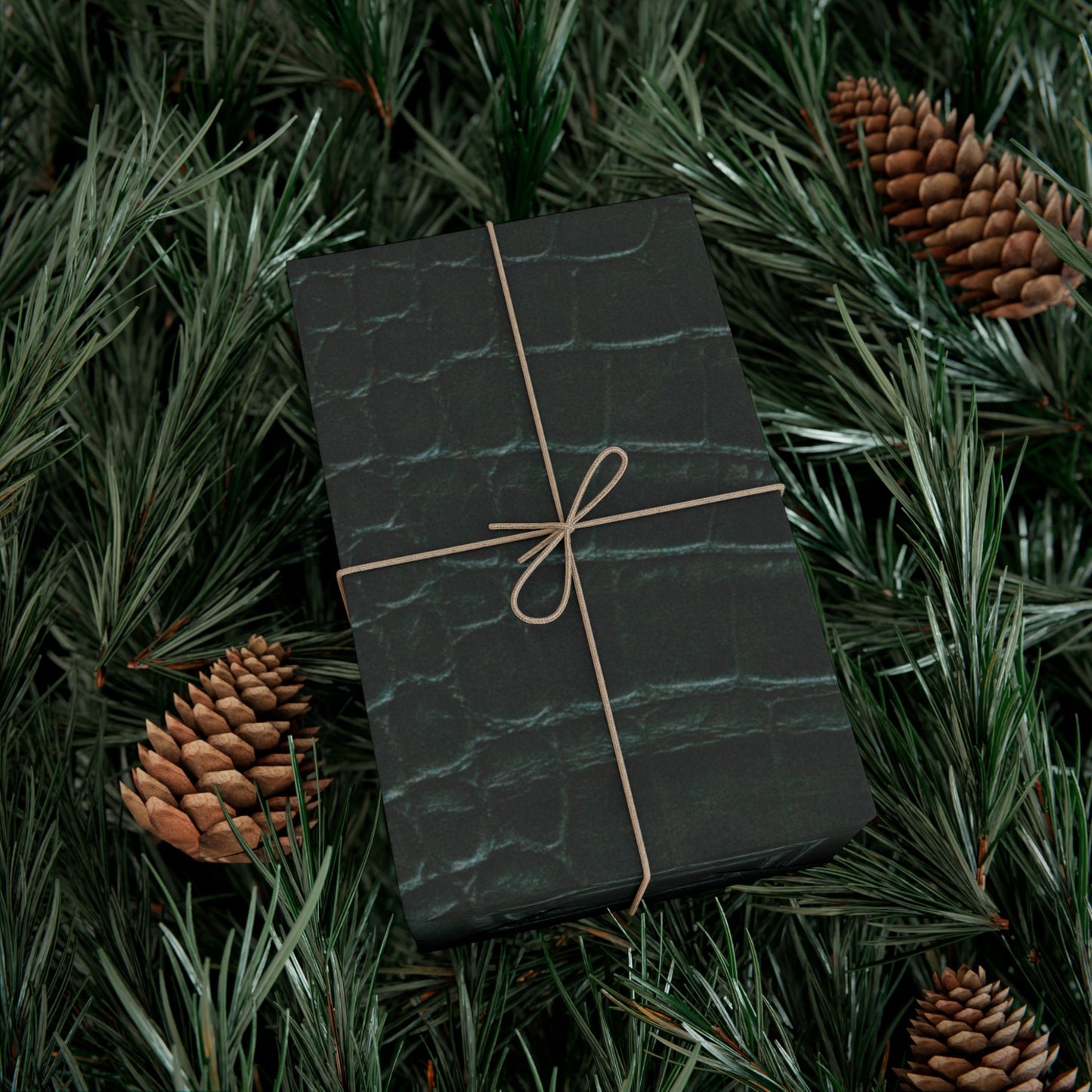 Emerald Crocodile Print Gift Wrapping Paper