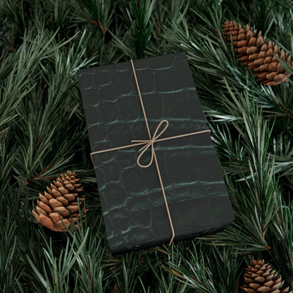 Emerald Crocodile Print Gift Wrapping Paper