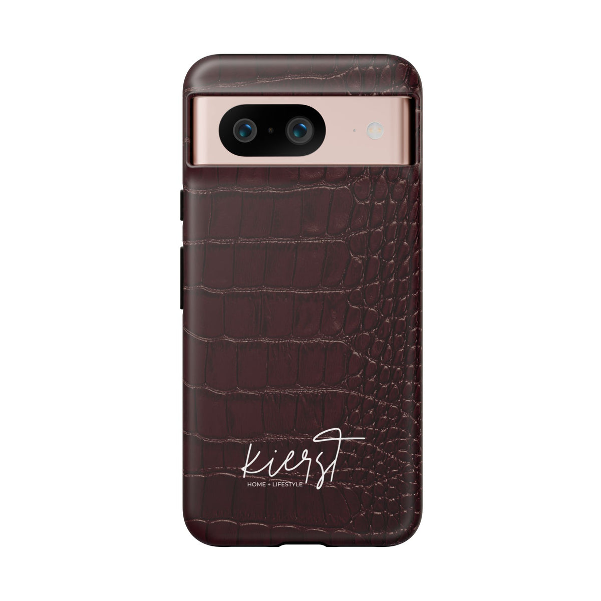 Signature Velvet Noir Crocodile Print Google Pixel Phone Case