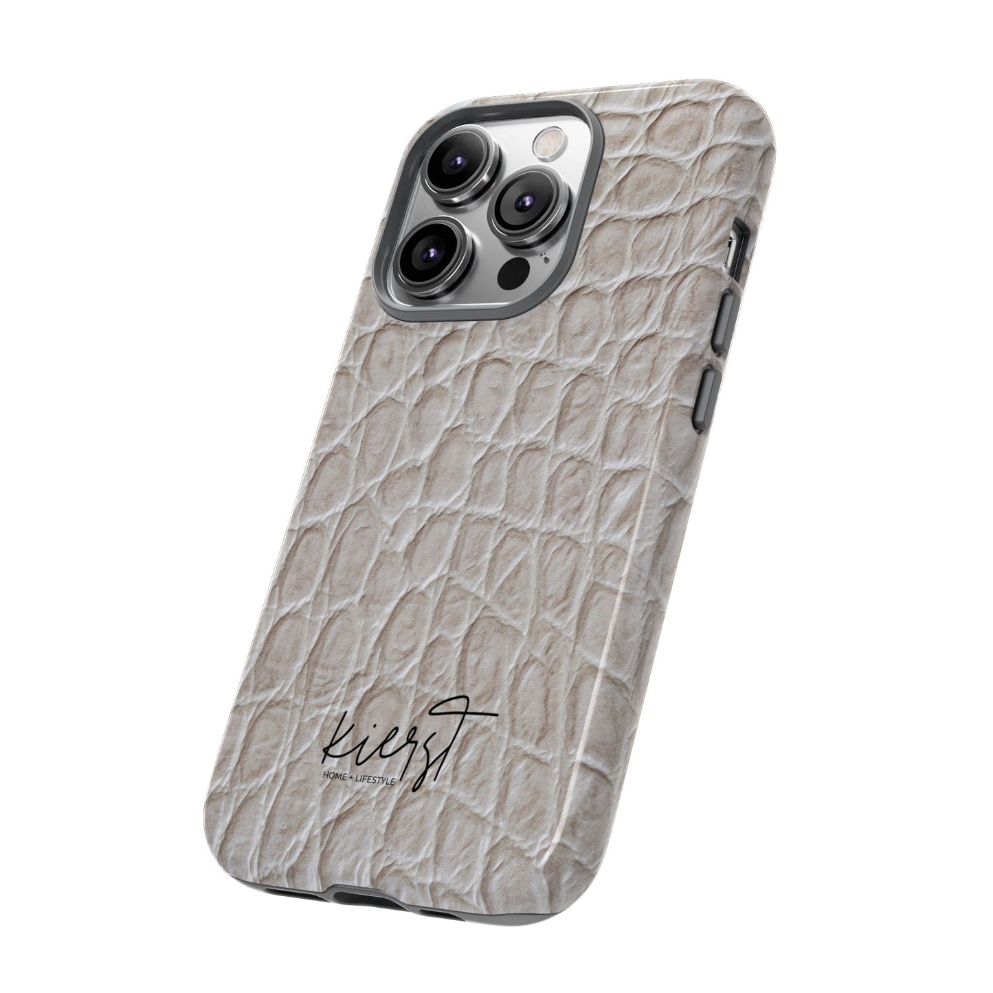 Cream Reptile Print iPhone Case