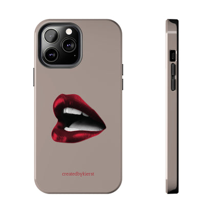 Vintage Newspaper Red Lips iPhone Case