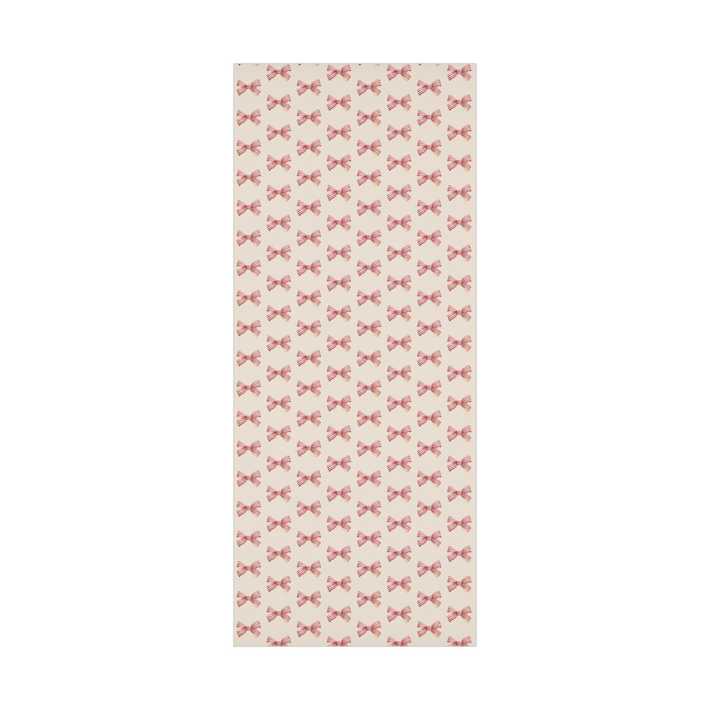 Red and Cream Bow Gift Wrapping Paper