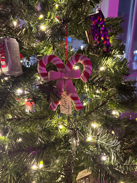 Candy cane ornament