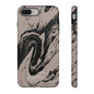 Taupe and Black Marble iPhone Case