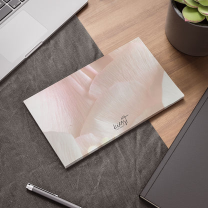 Iridescent Petals Post-it® Note Pad | Soft Pink Floral Sticky Notes for Elegant Everyday Reminders