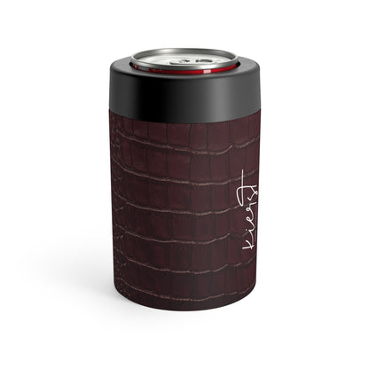 Signature Velvet Noir Crocodile Print Can Holder