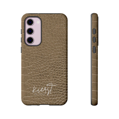 Tan Alligator Print Samsung Galaxy Phone Case | Subtle Statement, Everyday Style