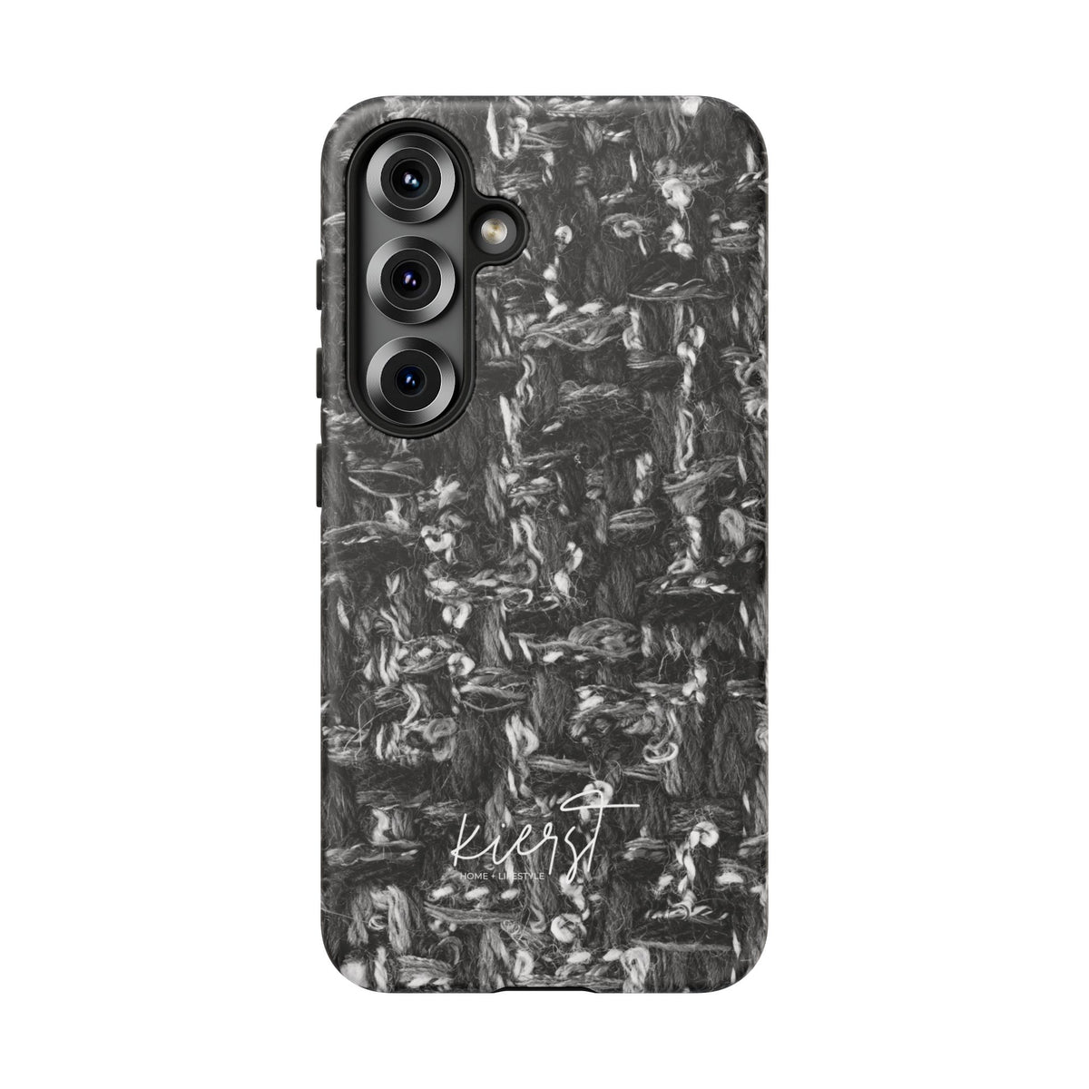 Grey Tweed Print Samsung Galaxy Phone Case