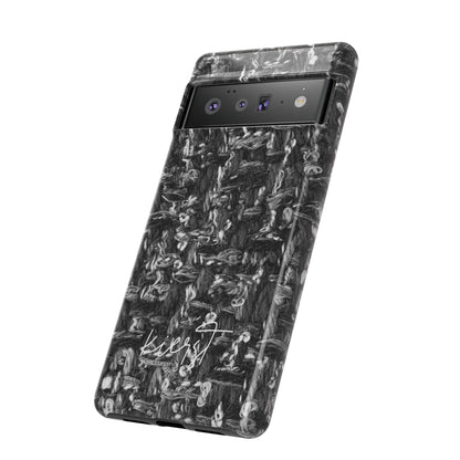 Grey Tweed Print Google Pixel Phone Case
