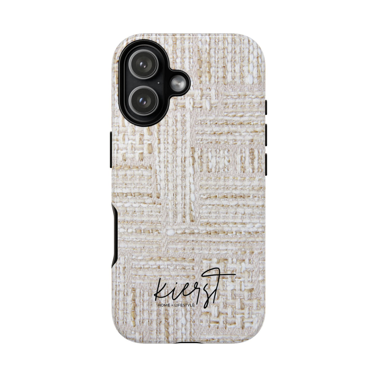 Cream + Gold Tweed Print iPhone Case
