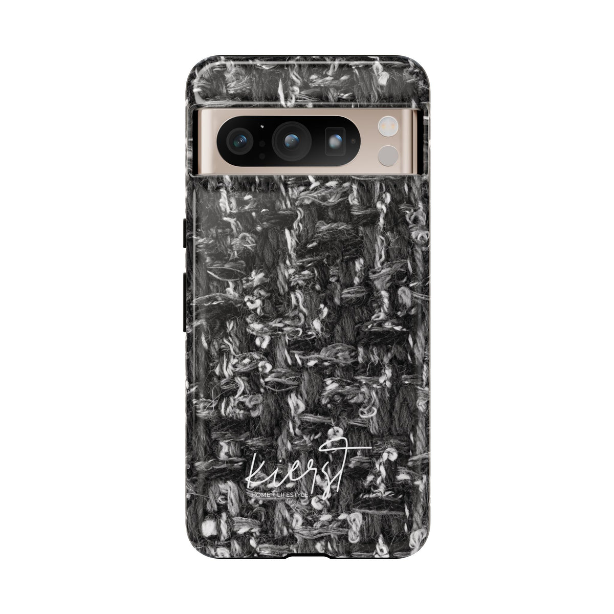Grey Tweed Print Google Pixel Phone Case