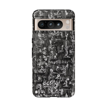 Grey Tweed Print Google Pixel Phone Case