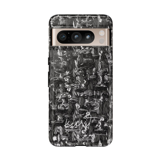 Grey Tweed Print Google Pixel Phone Case