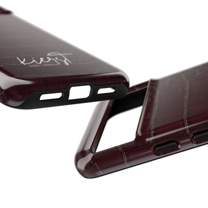 Signature Velvet Noir Crocodile Print Google Pixel Phone Case