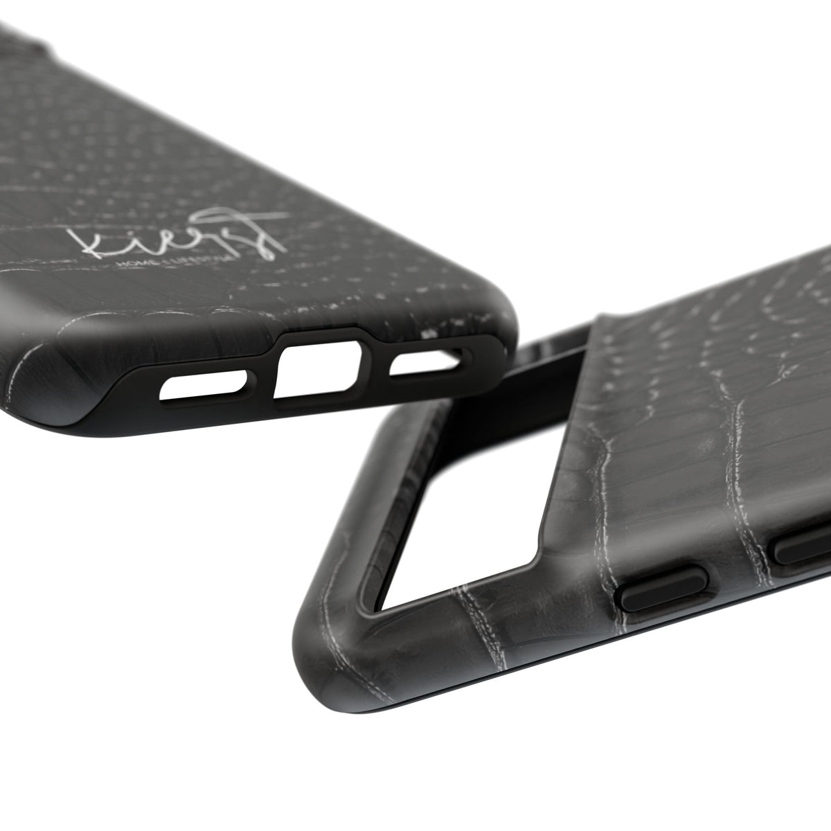 Black Crocodile Print Google Pixel Phone Case