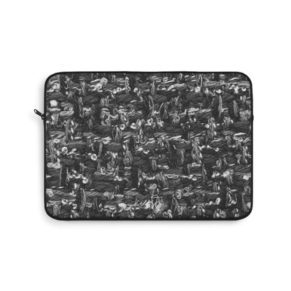 Grey Tweed Print Laptop Sleeve