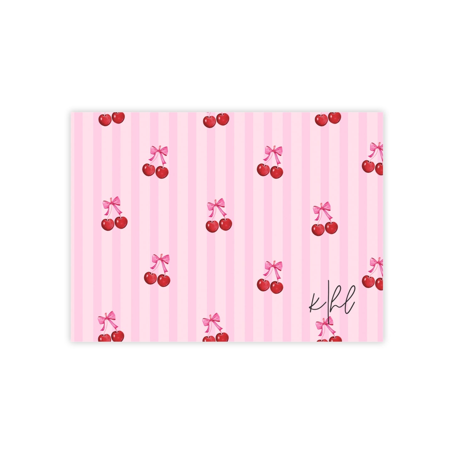 Cherries on Pink Stripes Post-it® Note Pad