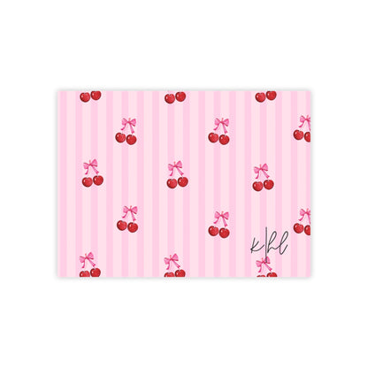Cherries on Pink Stripes Post-it® Note Pad