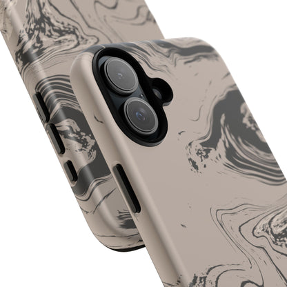 Cream, Grey, and Taupe Marble iPhone Case | A Bold Neutral Grounded in Softness