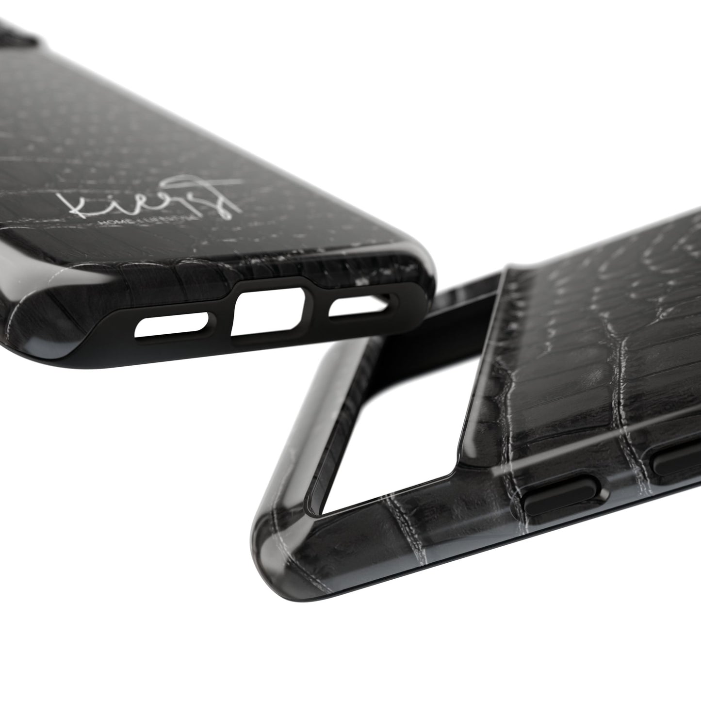 Black Crocodile Print Google Pixel Phone Case