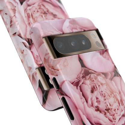Pink Peonies Google Pixel Phone Case | Romantic Florals, Everyday Function