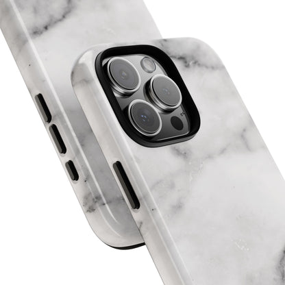 Lived-In White and Grey Marble iPhone Case