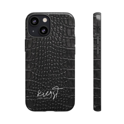 Black Alligator Print iPhone Case