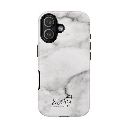 Lived-In White and Grey Marble iPhone Case