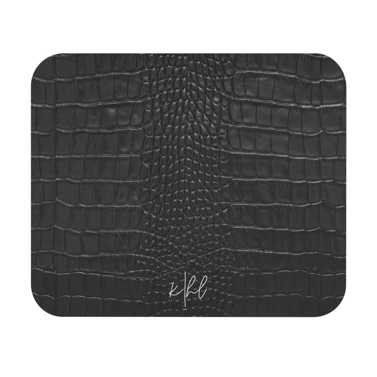 Black Crocodile Print Mouse Pad