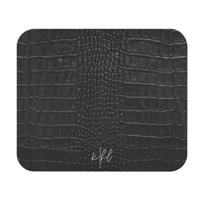 Black Crocodile Print Mouse Pad