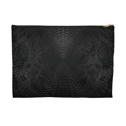Black + Grey Snake Print Accessory Pouch