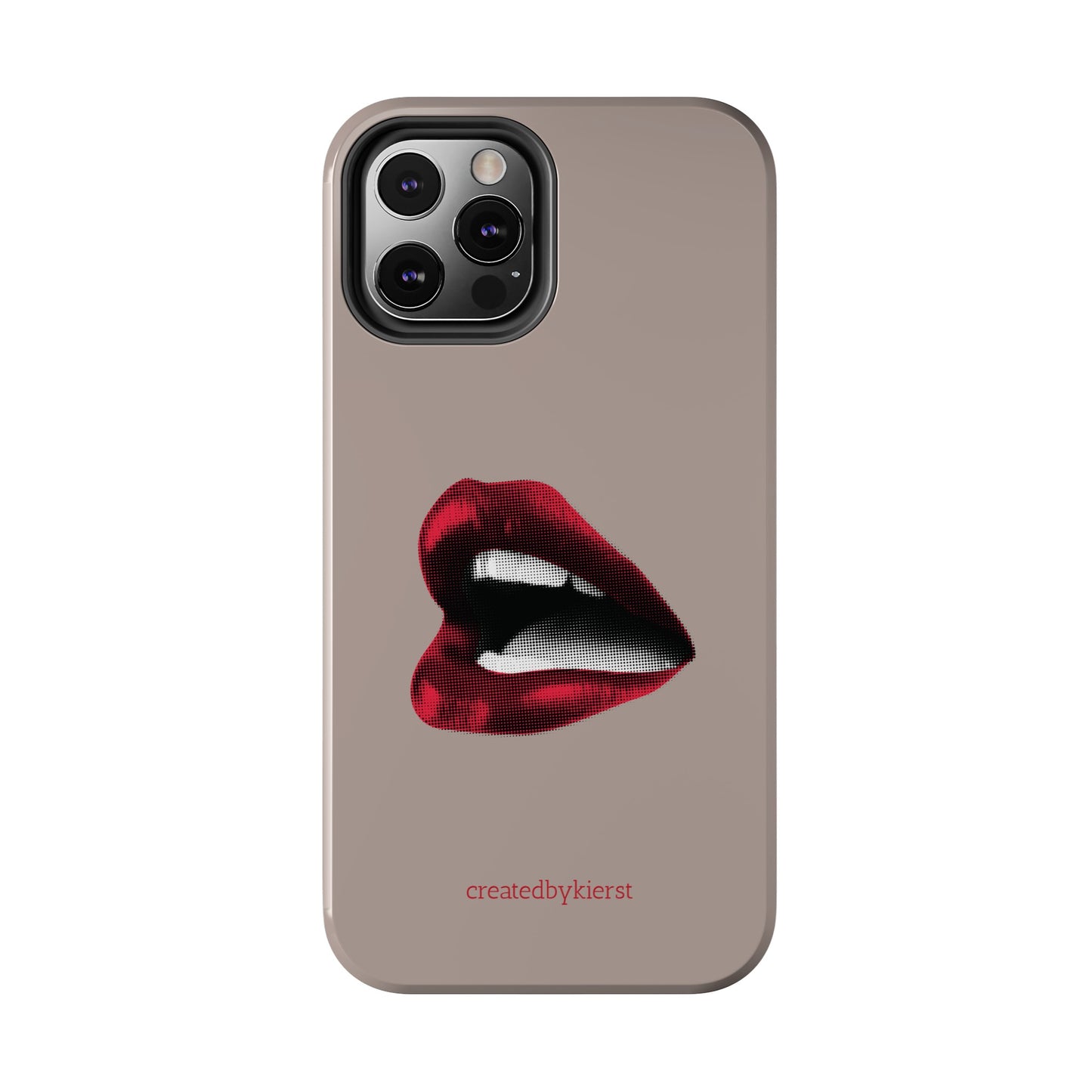 Vintage Newspaper Red Lips iPhone Case