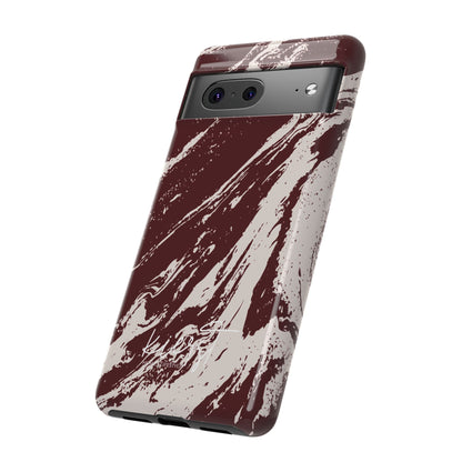 Cream Marble on Signature Velvet Noir Google Pixel Phone Case