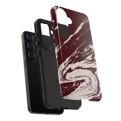 Cream Marble on Signature Velvet Noir Samsung Galaxy Phone Case