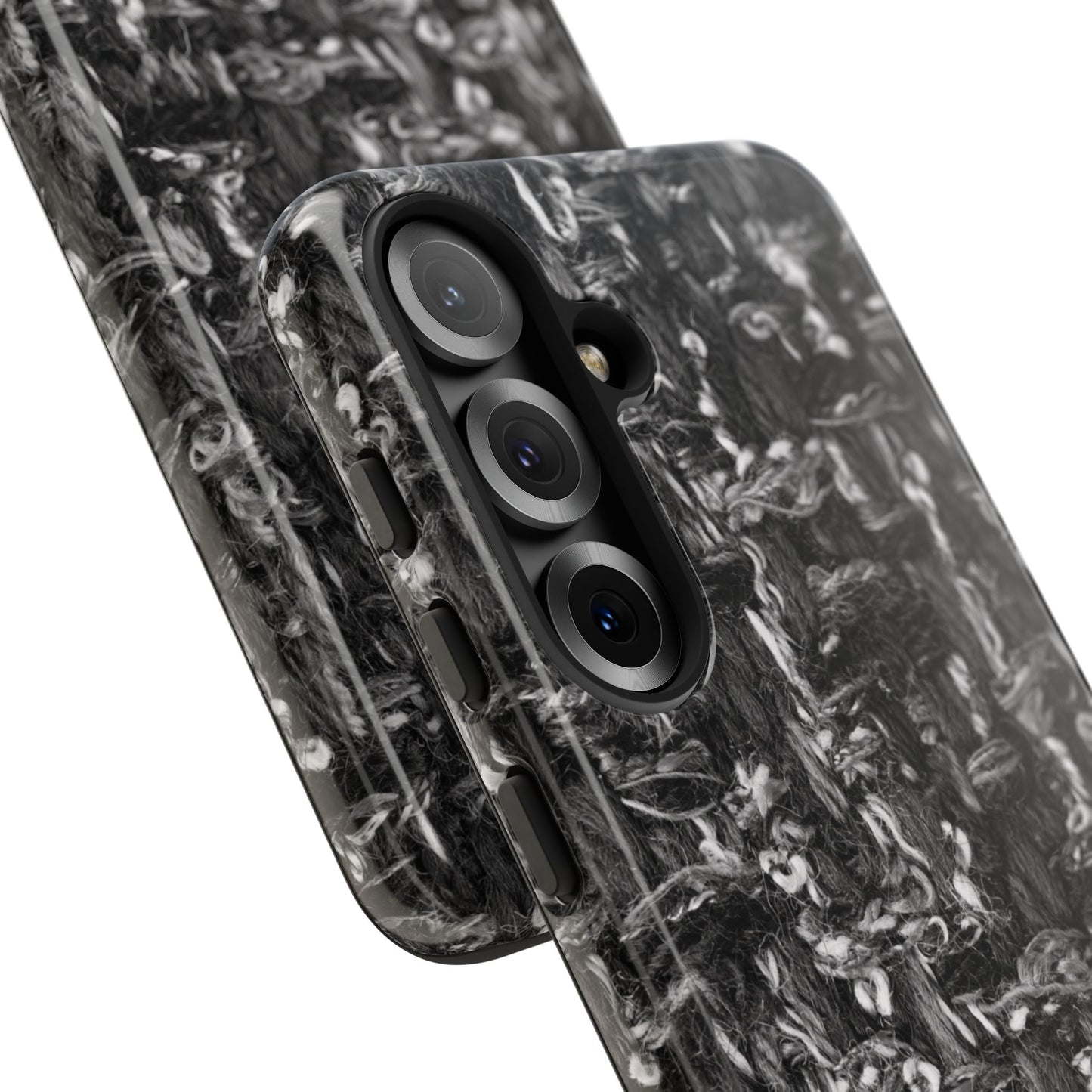 Grey Tweed Print Samsung Galaxy Phone Case