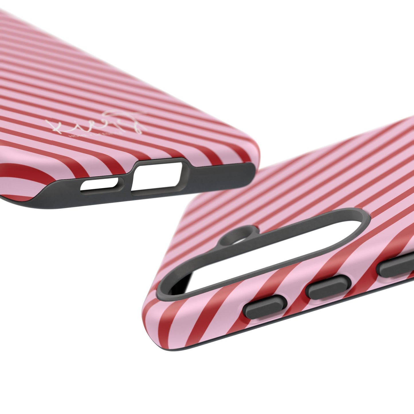 Holiday 25 Pink and Red Diagonal Striped Samsung Galaxy Phone Case