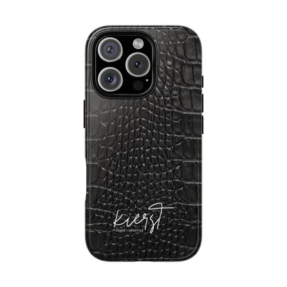 Black Alligator Print iPhone Case