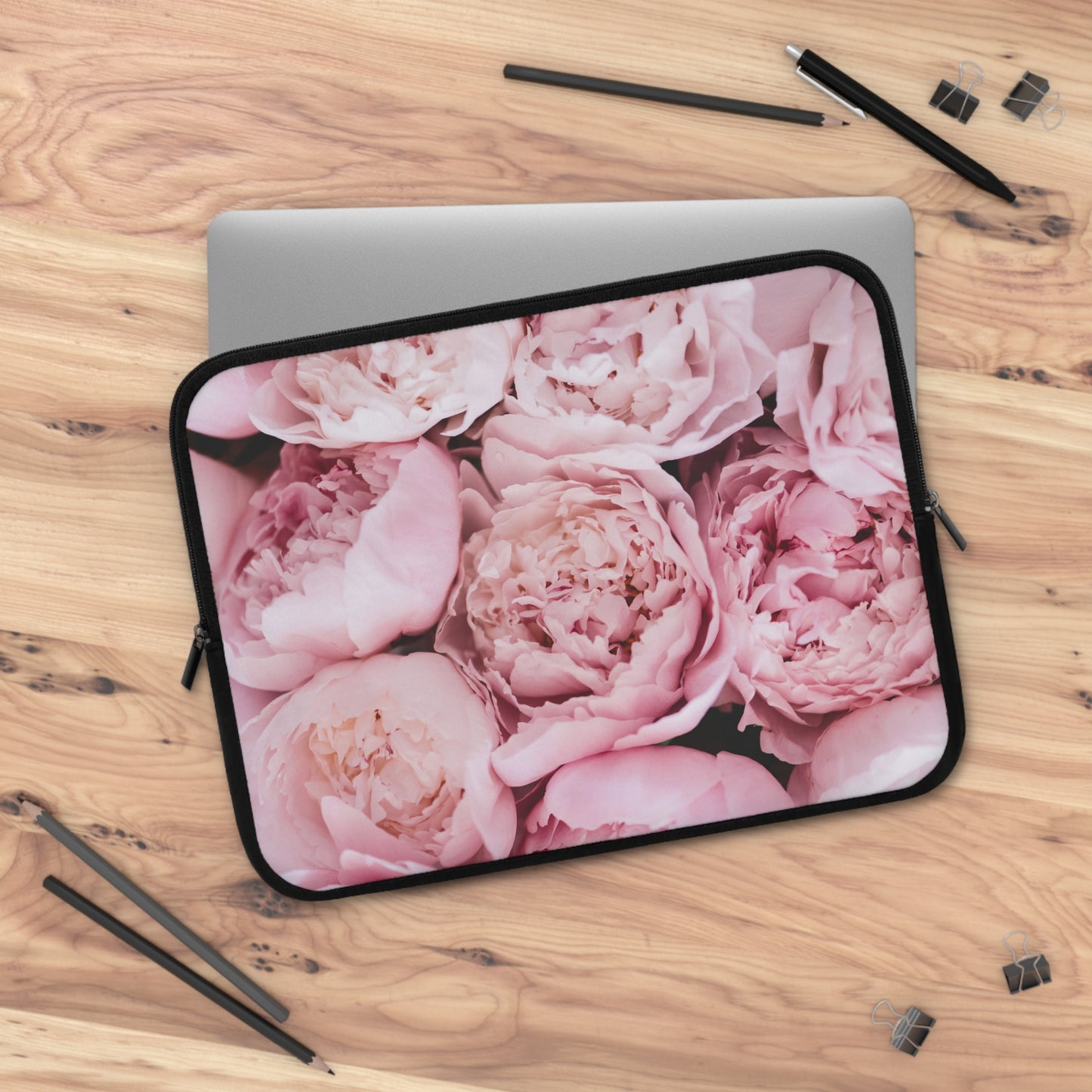 Pink Peonies Laptop Sleeve