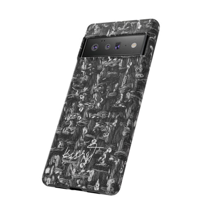 Grey Tweed Print Google Pixel Phone Case