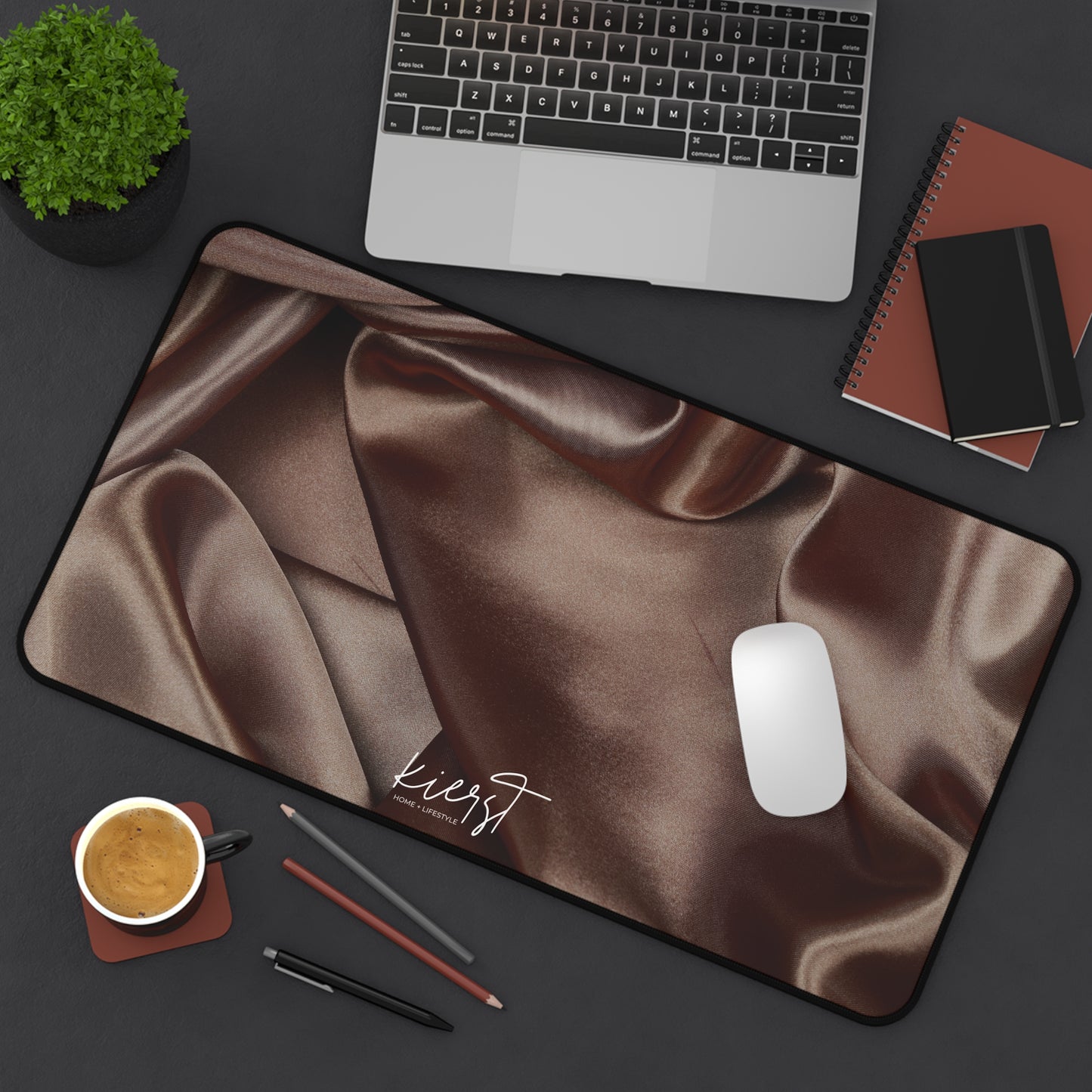 Chocolate Silk Print Desk Mat